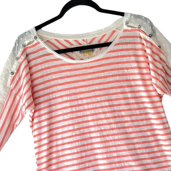 LITTLE YELLOW BUTTON x ANTHROPOLOGIE STRIPED BUTTON MABEL TOP | EXTRA SMALL - Picture 2 of 10